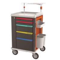 Hospital furniture emergency anesthesia medication trolley crash cart price