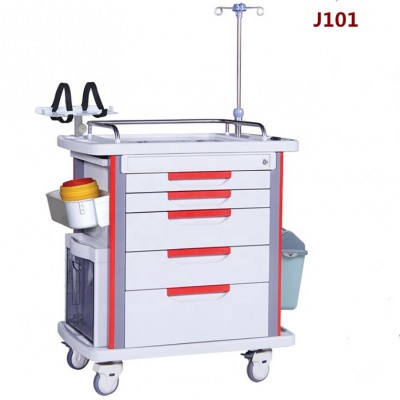 High Quality Hospital Medical ABS Emergency Trolley