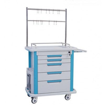 ABS medical cart infusion trolley with draws for Hospital