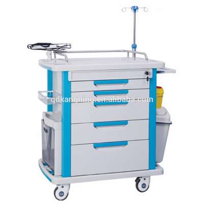 Blue Color Multi Functions Hospital Emergency Crash Cart