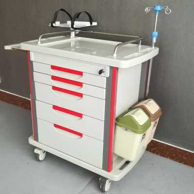 Good ABS Material Crash Cart Commerical Equipment Treatment Trolley