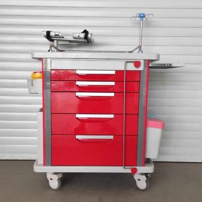 New Product Hospital Medical Abs Crash Cart With Disposable Lock